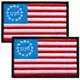 Набор шевронов 2 шт с липучкой Флаг Betsy Ross 1776 США Америка 5х8 см вышитый патч нашивка флага Америки