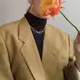 Колье женское Цепь 8473 6х33.5 см золотистое