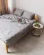 Постельное белье семейное Dushka Home Вареный хлопок 20503 160х215х2 см светло-серое