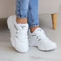Кроссовки женские Fashion Magma 3203 37 размер 23 см Белый