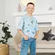 Футболка детская хлопковая для мальчика GABBI Лагерь френд Голубой на рост 146 (12947)