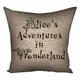 Подушка c принтом габардиновая Alice's Adventures in Wonderland 50x50 (5P_WON008)