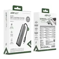 HUB адаптер ACEFAST USB-C 6-in-1 HUB docking station J18  |0.15m, 4K, PD90W, 5Gbps|