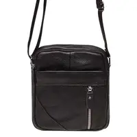 Мужская кожаная сумка через плечо Borsa Leather K11027-d.brown