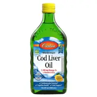 Жирные кислоты Carlson Labs Cod Liver Oil Liquid, 500 мл Лимон