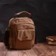 Практичная небольшая мужская сумка из плотного текстиля Vintage 22220 Коричневый