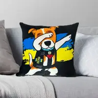 Подушка патріотична 3D "Пес Патрон" 2718_E 12761 50х50 см чорна