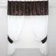 Кухонный комплект, (270х170см.) шторки с ламбрекеном и подхватами. Цвет белый с коричневым. Код 084к 52-0617