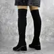 Ботфорты женские Fashion Quinsey 2137 37 размер 24 см Черный