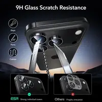 Захисне скло ESR для камери iPhone 17 Max/Pro/ 16 Max/Pro/ 15 Max/Pro 14 Max/Pro, ARMORITE (1шт) Black (287583)