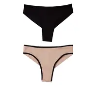 Набор женских трусиков  Vivioji TRW-20-4 (2 шт в уп.) р. S black/beige (13788)