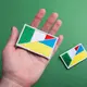 Набор шевронов 2 шт с липучкой Флаг Украины и Италии 5х8 см вышитый патч нашивка шеврон Украина и Италия