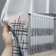 Готовая тюль (3х2,7м.) из ткани бамбук с вышивкой. Цвет белый с синим. Код 1562т 42-0481