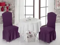 Чохол на стілець з спідницею Фіолетовий Home Collection Evibu Туреччина 50067
