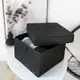 Коробка ORGANIZE для хранения вещей L с крышкой - 30x30x20 см (черный)