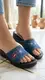 Шлепанцы женские джинсовые на танкетке Б1713 38