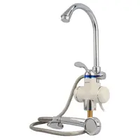 Кран-водонагрівач проточний LZ 3.0кВт 0.4-5бар для ванни гусак вухо на гайці AQUATICA LZ-6C111W (9795203)
