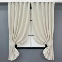 Комплект (2шт. 1,4х1,7м.) коротких штор з тканини Софт. Колір молочний. Код 1440ш 35-0360