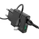 Адаптер сетевой HOCO Type-C to Type-C Delgado dual port charger N38 |1USB/1Type-C, 20W/3A, PD/QC|
