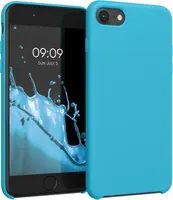 Чехол для iPhone SE 2022 / SE 2020 / 8 / 7 - Cиликоновый с микрофиброй, Blue (16)