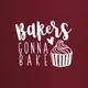 Фартук "Bakers gonna bake", Бургунди, английский