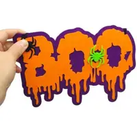 Декор з фетру BOO (ФІОЛЕТОВИЙ+ ПОМАРАНЧЕВИЙ)