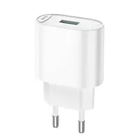 Адаптер сетевой HOCO Fighter single port charger C109A |1USB, 18W/3A, QC|
