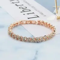 Женский золотистый браслет код 2267