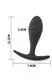 Силиконовая анальная втулка Black silicone, размер L