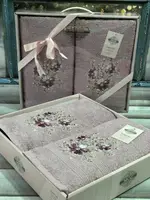 Moz cicek 05 2-подарочный набор полотенец. 480 г/м2. Moz Турция.