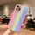 Силиконовый чехол для iPhone 12 Pro Max - Rainbow, Разноцветный / Розовый