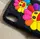 Силиконовый чехол для iPhone XS Max - Ромашки, Черный