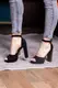 Женские босоножки на каблуке Fashion Danny 1752 40 размер 25,5 см Черный