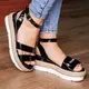 Женские стильные сандалии на танкетке Fashion Pepita 1043 39 размер 25 см Черный