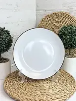 Тарелка обеденная Intrendo Gasto Golden rim white IN0026ANT 26.5 см белая
