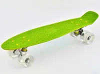 Скейт Пенни борд Best Board со светящимися PU колёсами. Green (85031)
