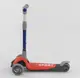 Самокат трехколесный Best Scooter складной алюминиевый руль, 3 колеса PU со светом Black/Red (102031)