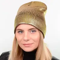 Шапка H18001 черный-золото