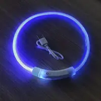 Светящийся LED ошейник для собак с USB зарядкой 50 см