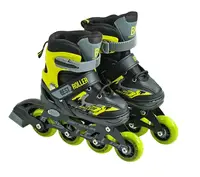Детские ролики 890-S Best Roller, размер 30-33, стелька 17-18.5 см, d – 6.5 см, переставные колеса. Yellow (151220)