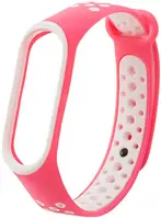 Ремінець UWatch Replacement Sports Strap for Mi Band 3/4 Pink/White