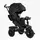 Детский велосипед 3-х колесный BestTrike, поворотное сиденье, колеса резиновые надувные, корзина, музыкальная фара, USB, Bluetooth. Black (145108)
