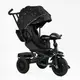 Детский велосипед 3-х колесный BestTrike, поворотное сиденье, колеса резиновые надувные, корзина, музыкальная фара, USB, Bluetooth. Black (145108)