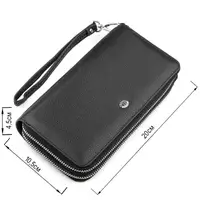 Чоловічий гаманець ST Leather 18451 (ST127) натуральна шкіра Чорний
