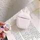 Чехол для AirPods 2/1 series - Unicorn (Единорог) + кольцо, силиконовый, Белый
