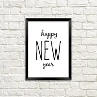Постер в рамке Happy New year 21x30 см (MT4_22NG009_BL)
