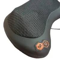 Масажер, масажна роликова подушка для дому та машини Massage pillow CHM-8028 3 режими швидкості Чорна