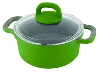 Кастрюля со стеклянной крышкой 4.2 л Сon Brio СВ-2427-green