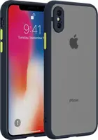 Чехол для iPhone XS Max - Goospery Matte Case, Dark Blue (Камера закрытая)