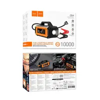 Бустер-насос для авто HOCO Intelligent air pump with emergency start-up power bank QS4 10000mAh |360A/800A, 1.8-3.8 bar|